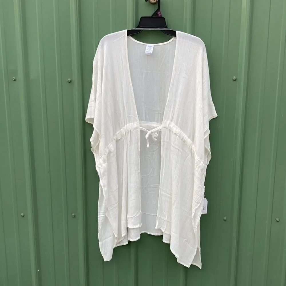 Tie Front Layering Kimono Cardigan Coverup Size 2X/3X